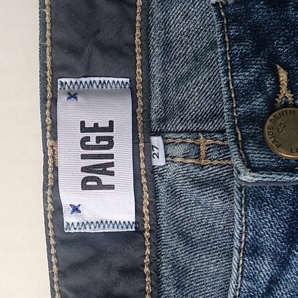 Womens Paige Skyline Ankle Peg Jeans 27 Jessie Tear & Repair - Picture 3 of 7